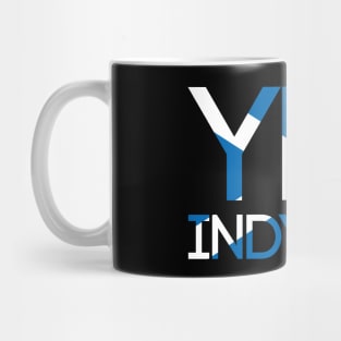 YES INDYREF2, Pro Scottish Independence Saltire Flag Text Slogan Mug